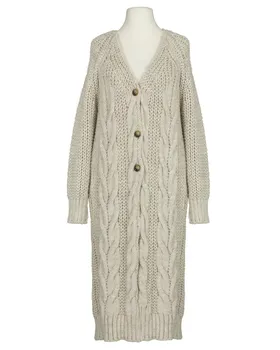 Strickmantel Zopfmuster in  beige von Made in Italy (Bild 1)