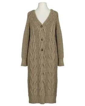 Strickmantel Zopfmuster in  camel von Made in Italy (Bild 1)