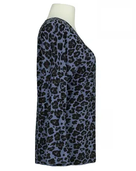 Strickshirt Leo Print in  blau von Made in Italy (Bild 3)