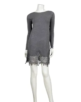 Stricktunika H�kelspitze in  grau von Spaziodonna (Bild 2)