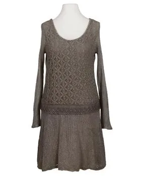 Strickkleid mit Spitze in  braun von Diana (Bild 1)