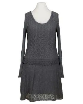 Strickkleid mit Spitze in  grau von Diana (Bild 1)