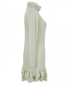 Stricktunika mit Volant in  beige von fashion made in italy (Bild 2)