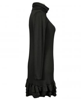 Stricktunika mit Volant in  schwarz von fashion made in italy (Bild 2)