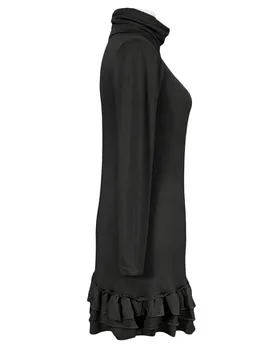 Stricktunika mit Volant in  schwarz von fashion made in italy (Bild 2)