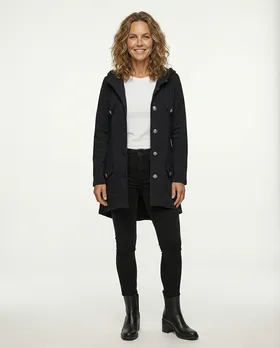Sweatjacke mit Kapuze in  schwarz von ever new fashion (Bild 6)