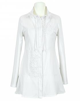 Sweatjacke mit Hkelspitze in  weiss von RESTART (Bild 1)