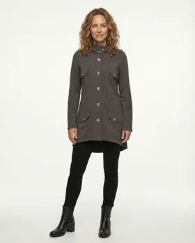 Sweatjacke mit Kapuze in  braun von ever new fashion (Bild 3)