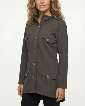 Sweatjacke mit Kapuze in  braun von ever new fashion (Bild 5)
