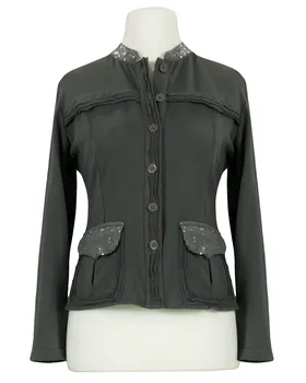 Sweatjacke mit Pailletten in  grau von RESTART (Bild 1)