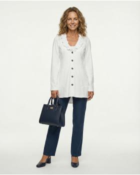 Sweatjacke mit Spitze in  weiss von les freres (Bild 4)