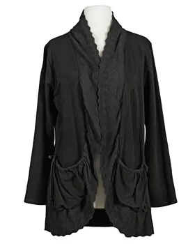 Cardigan mit Spitze in  schwarz von Diana (Bild 1)