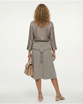 Sweatrock Jersey in  taupe von Made in Italy (Bild 5)