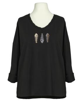 Sweatshirt mit Print in  schwarz von  (Bild 1)