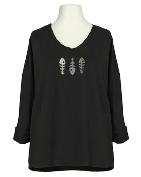 Sweatshirt mit Print in  schwarz von  (Bild 1)