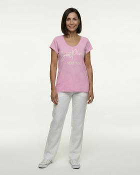 T-Shirt Baumwolle in  rosa von Made in Italy (Bild 3)