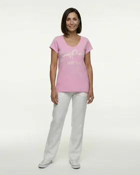T-Shirt Baumwolle in  rosa von Made in Italy (Bild 3)