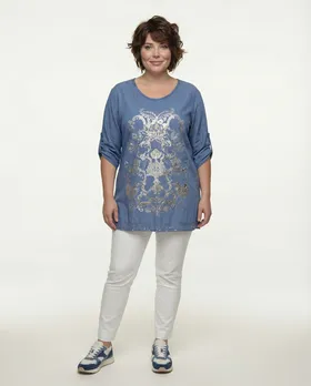 T-Shirt mit Print in  blau von Fashion Line (Bild 1)