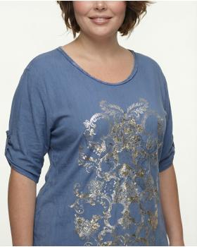 T-Shirt mit Print in  blau von Fashion Line (Bild 2)