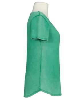 T-Shirt V-Ausschnitt in  gr�n von Made in Italy (Bild 2)