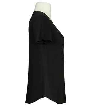 T-Shirt V-Ausschnitt in  schwarz von Made in Italy (Bild 2)