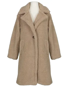 Teddyfell-Mantel in  camel von Made in Italy (Bild 1)