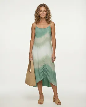 Tr�gerkleid Batik in  khaki von Spaziodonna (Bild 3)