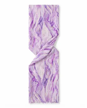 Tuch mit Glanzeffekt in  lila von fashion made in italy (Bild 2)