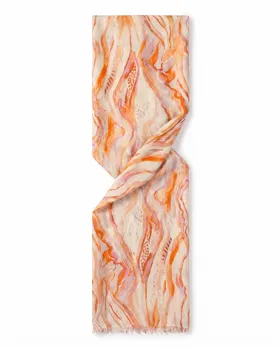 Tuch mit Glanzeffekt in  orange von fashion made in italy (Bild 2)