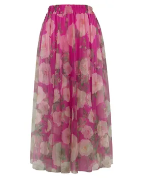 T�llrock Blumenmuster in  pink von Made in Italy (Bild 1)