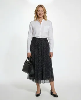 T�llrock Leopardenmuster in  grau von Made in Italy (Bild 2)