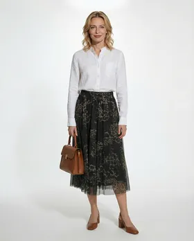 T�llrock mit Leoprint in  schwarz von Made in Italy (Bild 2)