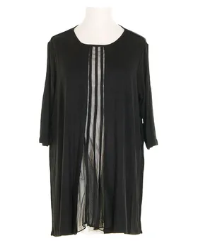 Tunika Shirt mit T�ll in  schwarz von CN-G (Bild 1)