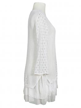 Tunika Ajourstrick in  weiss von Montan (Bild 2)