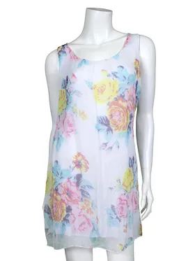 Seidentunika Floral in  wei� von Moda (Bild 1)