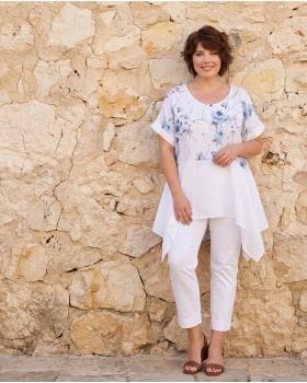 Tunika Baumwolle in  wei� von Made in Italy (Bild 5)