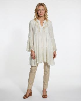 Tunika Baumwolle mit Stickerei in  ecru von Elli (Bild 2)