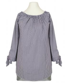 Tunika Bluse Carmen Ausschnitt in  blau von New Collection (Bild 1)