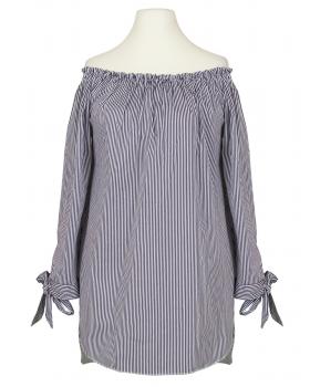 Tunika Bluse Carmen Ausschnitt in  blau von New Collection (Bild 2)