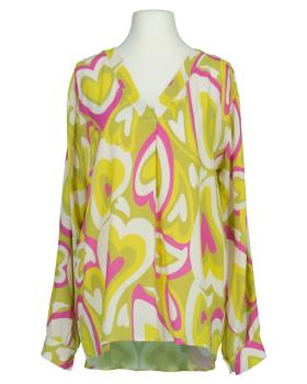 Tunika Bluse Herzprint in  anis von New Collection (Bild 1)