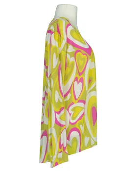 Tunika Bluse Herzprint in  anis von New Collection (Bild 2)