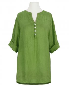 Tunika Bluse Leinen in  kiwi von Puro Lino (Bild 1)
