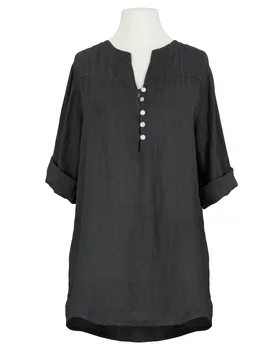 Tunika Bluse Leinen in  schwarz von Puro Lino (Bild 1)
