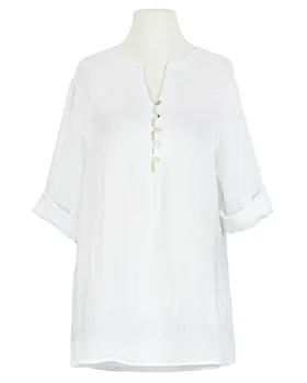 Tunika Bluse Leinen in  wei� von Puro Lino (Bild 1)