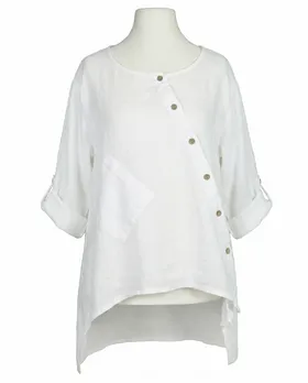 Tunika Bluse Leinen in  wei� von Made in Italy (Bild 1)
