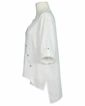 Tunika Bluse Leinen in  wei� von Made in Italy (Bild 3)