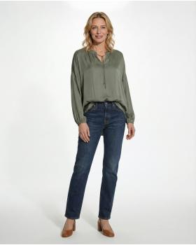 Tunika Bluse mit Seide in  khaki von Selected Touch (Bild 3)