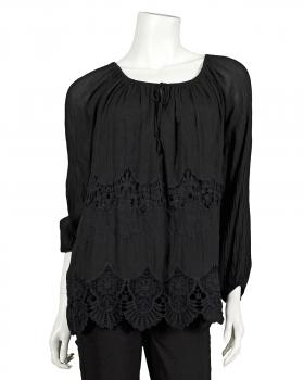 Tunika Bluse mit Seide in  schwarz von Montan (Bild 1)