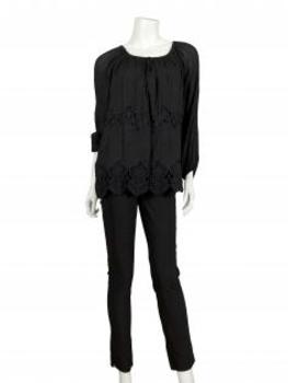 Tunika Bluse mit Seide in  schwarz von Montan (Bild 2)