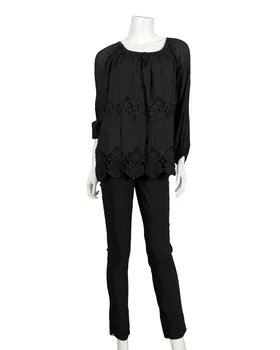 Tunika Bluse mit Seide in  schwarz von Montan (Bild 2)
